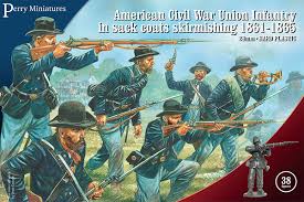Union Infantry in sack coats skirmishing